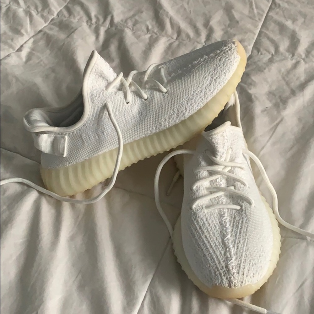 Triple White Yeezys